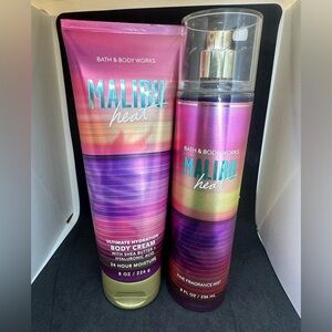 🆕 Bath & Body Works 🔥Malibu Heat 🔥 Body Cream & Fragrance Mist Set ✨new unused✨